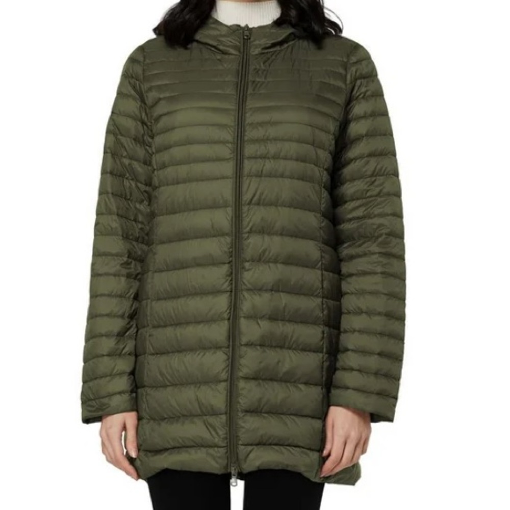 Elezay Women Lightweight Down Feather Jacket Winter Long Sleeves Packable Coats